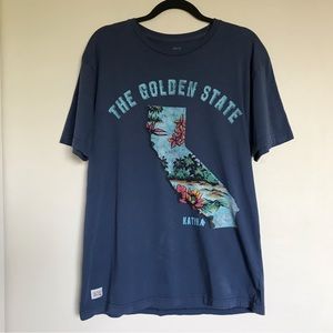 Katin USA Blue The Golden State Graphic T-Shirt Size Large Casual